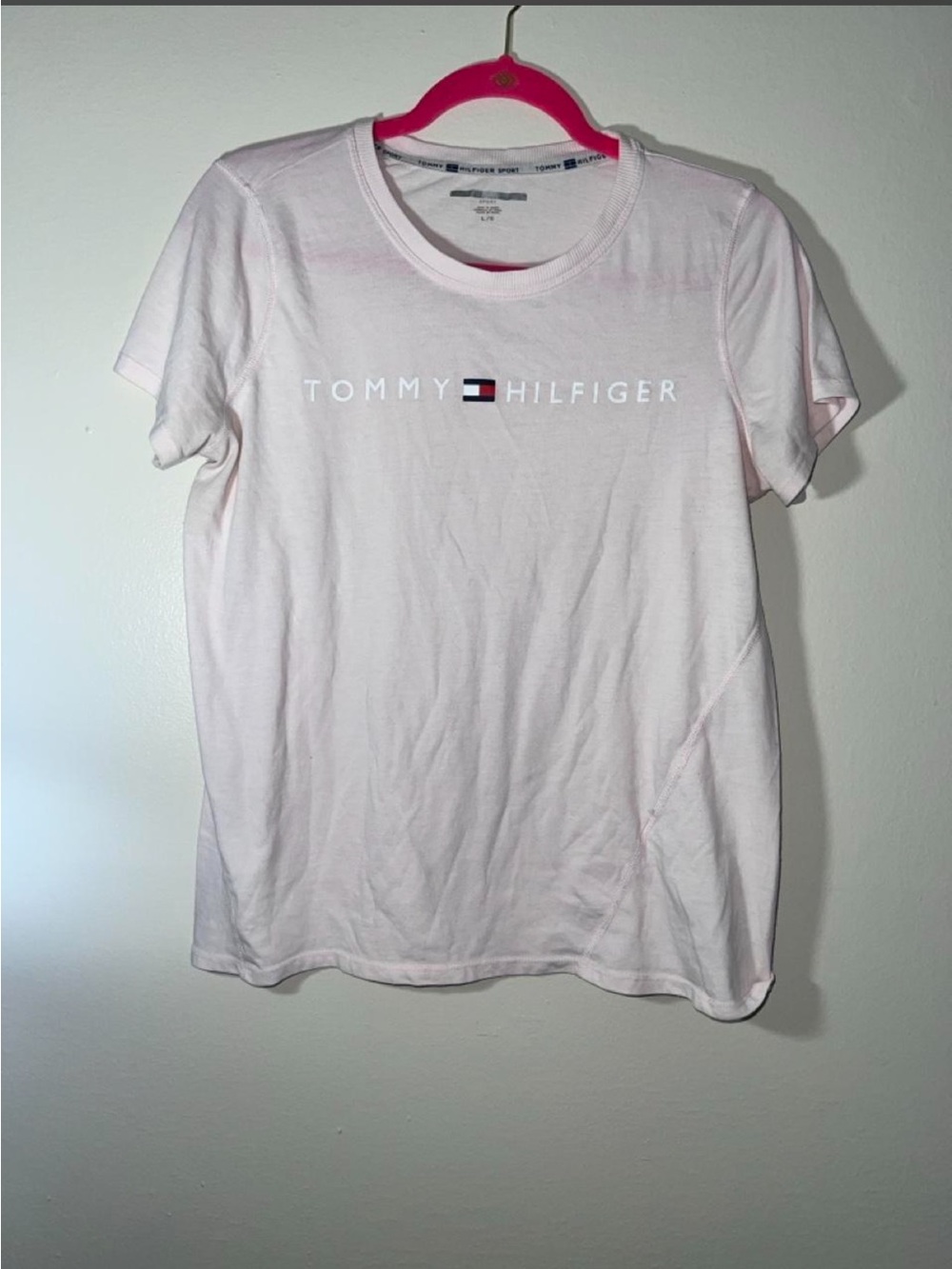 Tommy Hilfiger Light Pink Logo Short Sleeve Tee